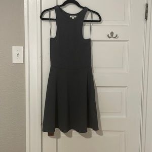 Gray, babydoll dress with pockets